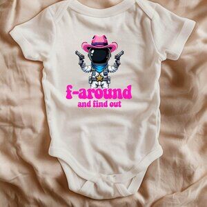 Mad Baby Cute Cowboy Astronaut Long Sleeve Bodysuit - Infant, Toddler Clothes, S